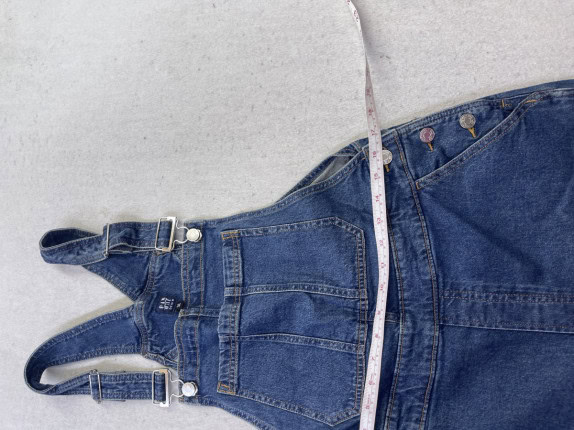 GAP DENIM OVERALL WIDE LEG BLUE WOMEN PRE OWNED L