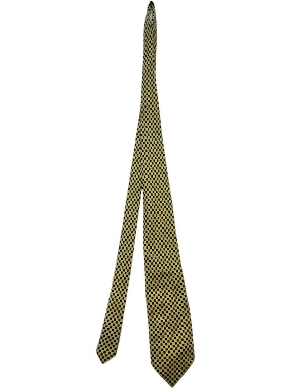 E MARINELLA TIE CLASSIC YELLOW MENS PRE OWNED
