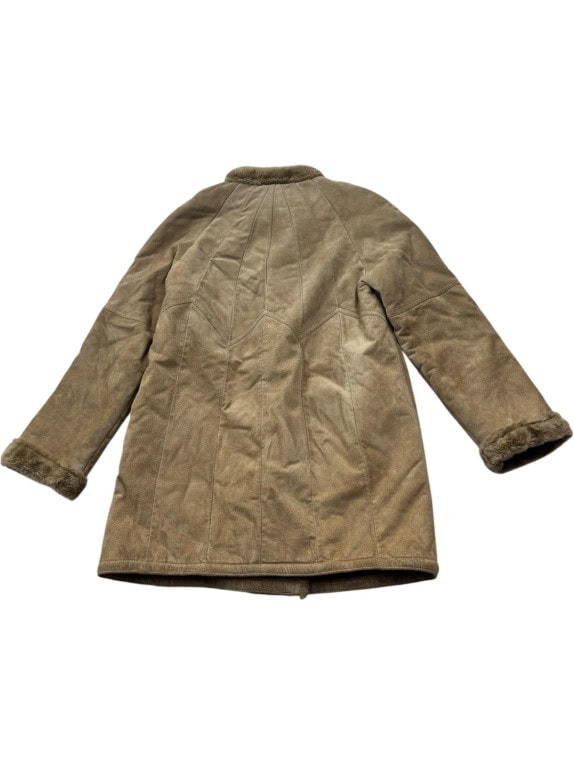 EAST BODY SHEARLING COAT VINTAGE BEIGE WOMENS PRE OWNED M