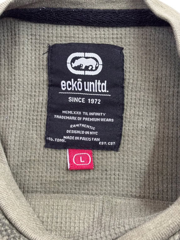 ECKO UNLTD. ΜΠΛΟΥΖΑ ΜΑΚΡΥΜΑΝΙΚΗ WAFFLE KNIT CAMO KHAKI UNISEX L