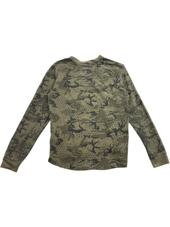 ECKO UNLTD. ΜΠΛΟΥΖΑ ΜΑΚΡΥΜΑΝΙΚΗ WAFFLE KNIT CAMO KHAKI UNISEX L