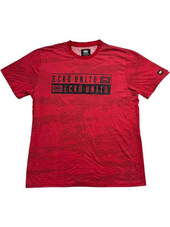 ECKO UNLTD. T-SHIRT BIG LOGO STREETWEAR ΚΟΚΚΙΝΟ UNISEX L