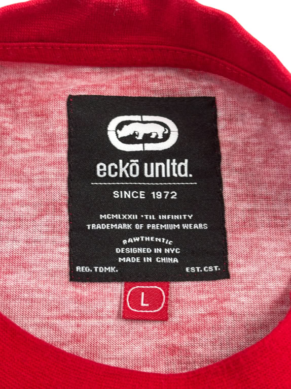 ECKO UNLTD. T-SHIRT BIG LOGO STREETWEAR ΚΟΚΚΙΝΟ UNISEX L