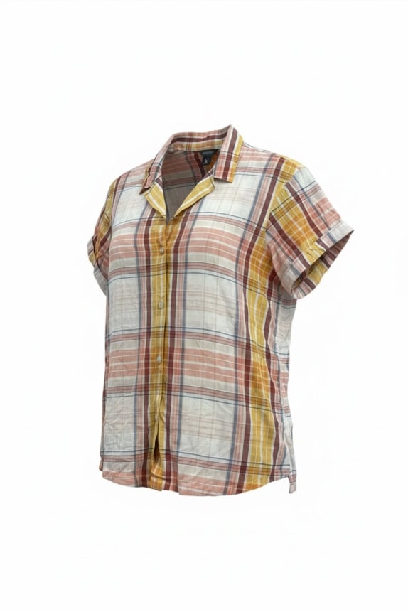 EDDIE BAUER ΚΟΝΤΟΜΑΝΙΚΟ ΠΟΥΚΑΜΙΣΟ CLASSIC ΚΑΡΟ ΠΟΛΥΧΡΩΜΟ ΓΥΝΑΙΚΕΙΟ PRE OWNED M