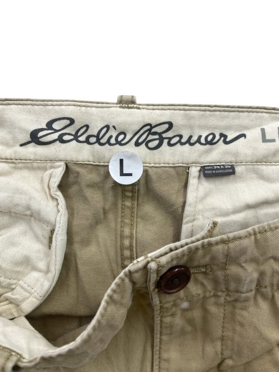 EDDIE BAUER CARGO PANTS UTILITY BEIGE MENS PRE OWNED L
