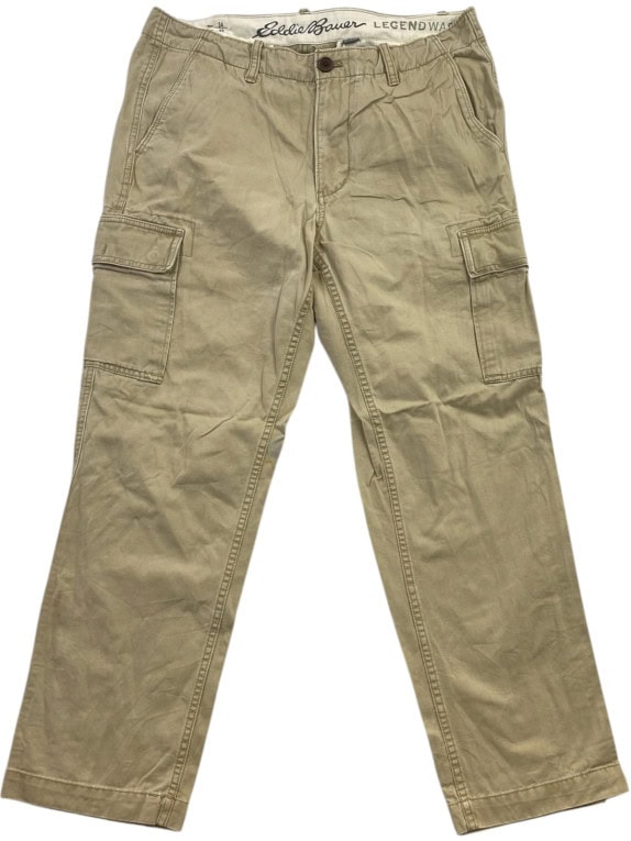 EDDIE BAUER CARGO PANTS UTILITY BEIGE MENS PRE OWNED L