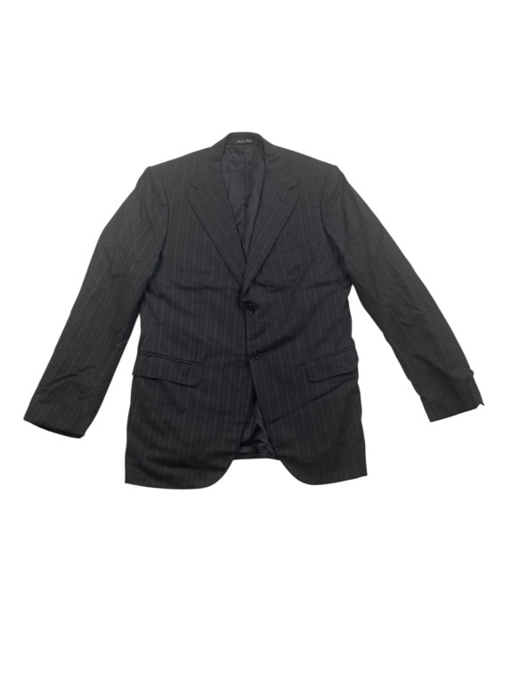 Eddie Bauer Blazer gessato grigio da uomo L