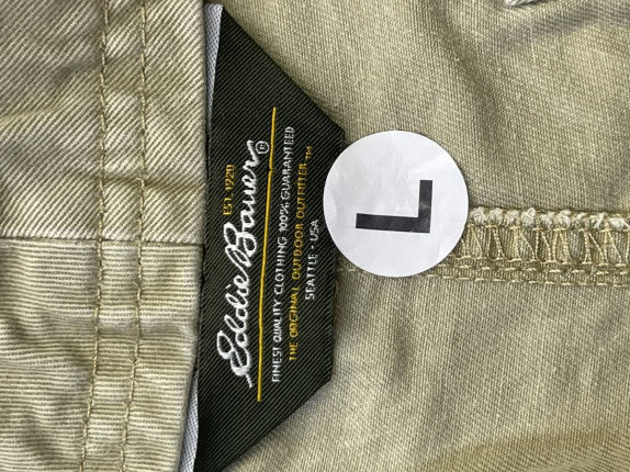 EDDY BAUER CARGO SHORTS CLASSIC BEIGE MEN PRE OWNED L