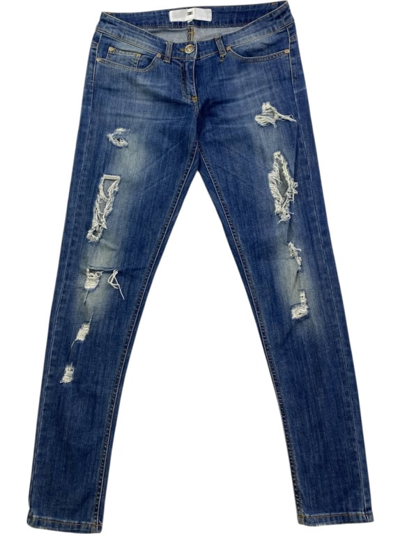 ELISABETTA FRANCHI JEANS ΠΑΝΤΕΛΟΝΙ J J31585 VINTAGE ΣΚΙΣΙΜΑΤΑ ΜΠΛΕ ΓΥΝΑΙΚΕΙΟ S