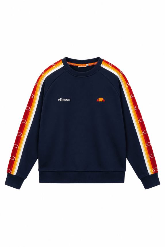 ELLESSE CREWNECK RETRO NAVY MEN PRE OWNED S
