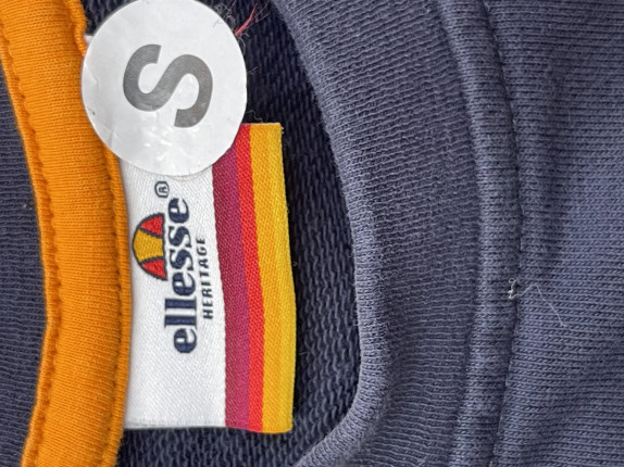 ELLESSE CREWNECK RETRO NAVY MEN PRE OWNED S