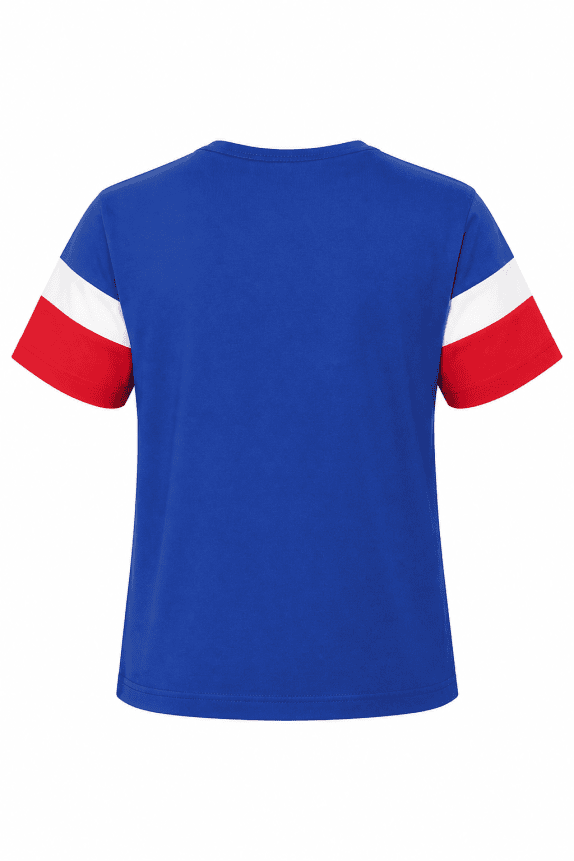 ELLESSE GRAPHIC TEE SPORTY BLUE RED UNISEX PRE OWNED L