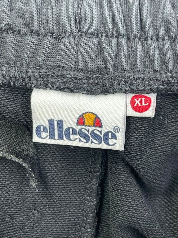 ELLESSE JOGGER PANTS MINIMAL NERO UNISEX PRE OWNED XL