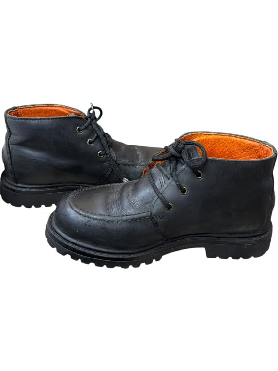 ELLESSE OUTDOOR LEATHER BOOTS VINTAGE EMBOSSED LOGO ΜΑΥΡΟ ΑΝΔΡΙΚΟ 41