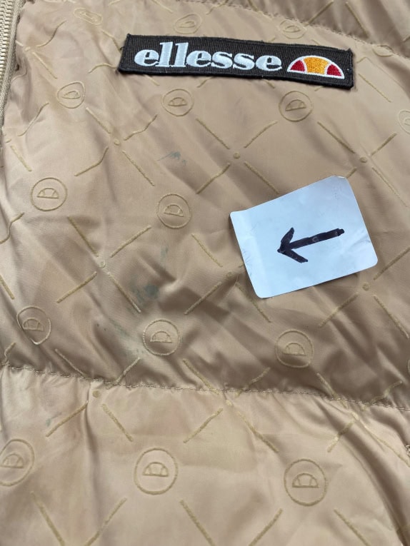 Ellesse Puffer Jacket Vintage Logo Μπεζ Unisex M