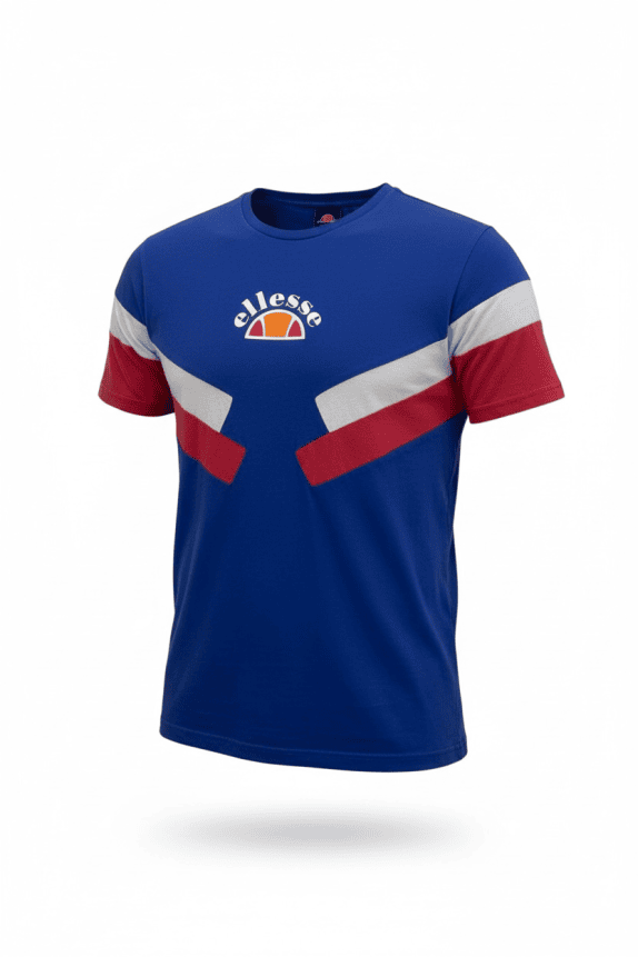 ELLESSE T-SHIRT VINTAGE COLORBLOCK ΜΠΛΕ ΑΝΔΡΙΚΟ L