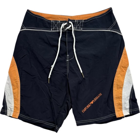 EMPORIO ARMANI BOARDSHORTS SPORTSWEAR NAVY MENS PRE OWNED