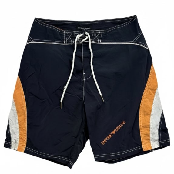 EMPORIO ARMANI BOARDSHORTS SPORTSWEAR NAVY MENS PRE OWNED