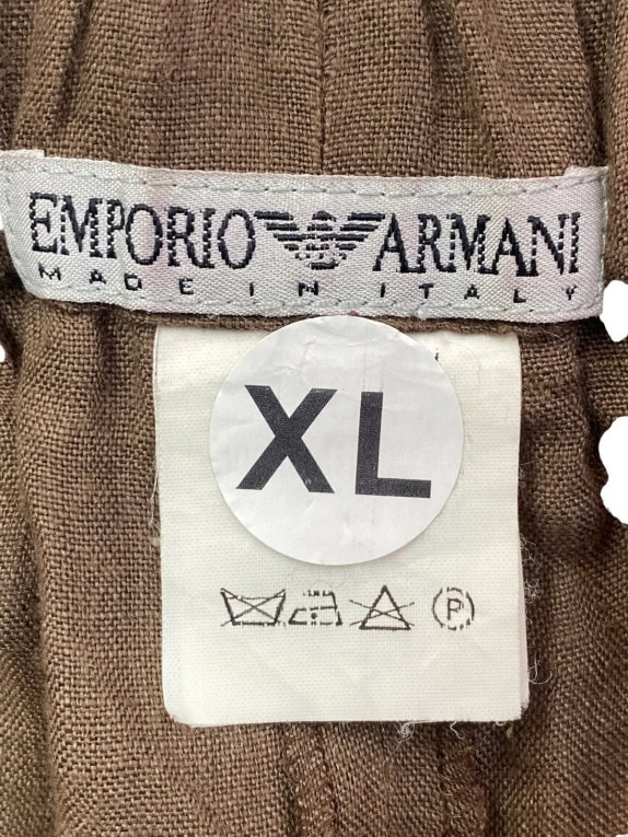EMPORIO ARMANI ΛΙΝΟ ΠΑΝΤΕΛΟΝΙ ΚΕΝΤΗΜΕΝΟ ΚΑΦΕ ΓΥΝΑΙΚΕΙΟ PRE OWNED XL