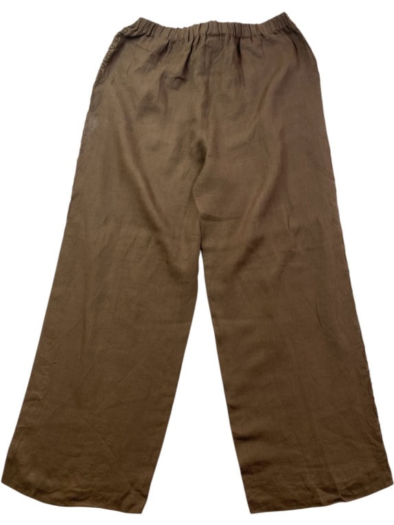 EMPORIO ARMANI ΛΙΝΟ ΠΑΝΤΕΛΟΝΙ ΚΕΝΤΗΜΕΝΟ ΚΑΦΕ ΓΥΝΑΙΚΕΙΟ PRE OWNED XL