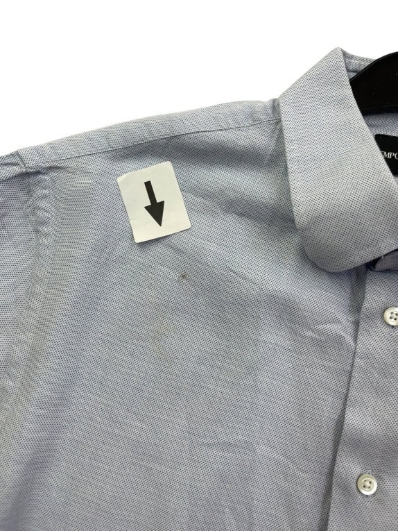 EMPORIO ARMANI ΠΟΥΚΑΜΙΣΟ MINIMAL ΑΝΟΙΧΤΟ ΜΠΛΕ ΑΝΤΡΙΚΟ PRE OWNED L
