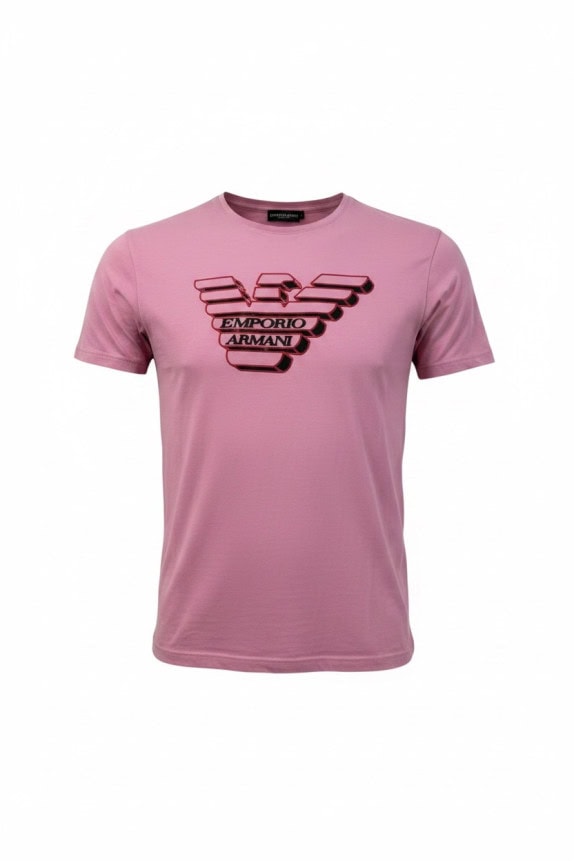 EMPORIO ARMANI T SHIRT GRAPHIC ΡΟΖ ΑΝΤΡΙΚΟ PRE OWNED S