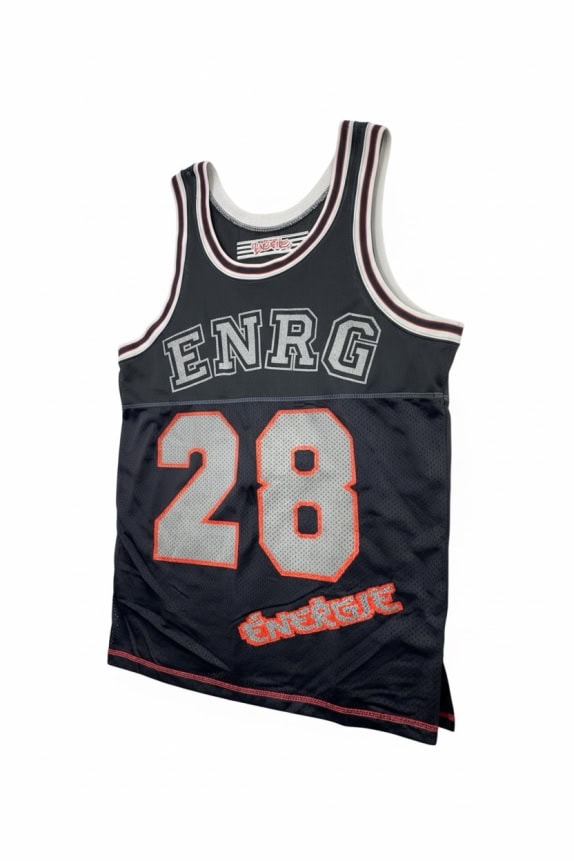 Energie Basketball Jersey Black with Print XL/2XL