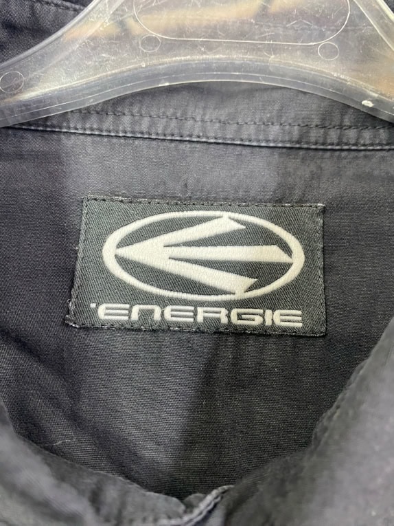 ENERGIE Πουκάμισο Vintage με Λογότυπο Μαύρο Ανδρικό L-XL