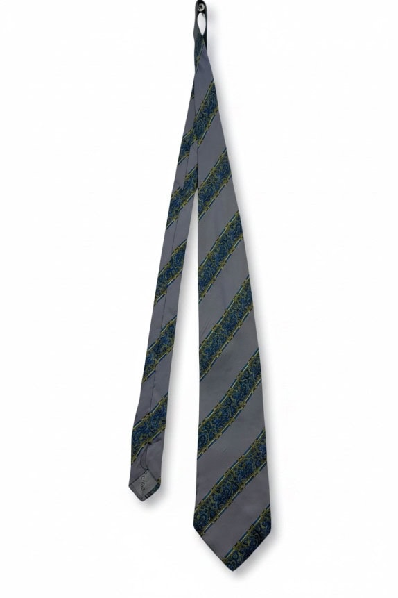 ENRICO COVERI TIE RETRO GREY MEN PRE OWNED