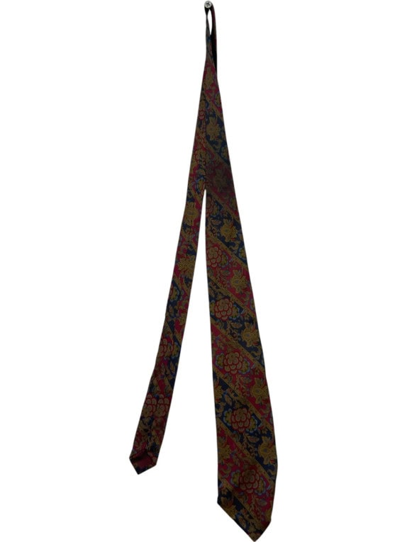 ENRICO COVERI ΓΡΑΒΑΤΑ VINTAGE PAISLEY ΜΠΟΡΝΤΟ NAVY ΑΝΤΡΙΚΗ PRE OWNED