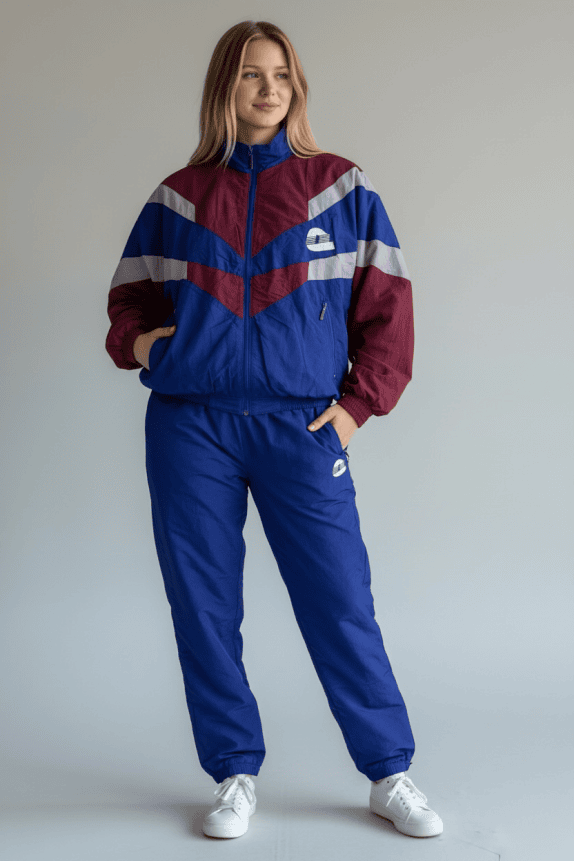 Erbacher Φόρμα Σετ Tracksuit Vintage Λογότυπο Πολύχρωμο Μπλε Γυναικείο L