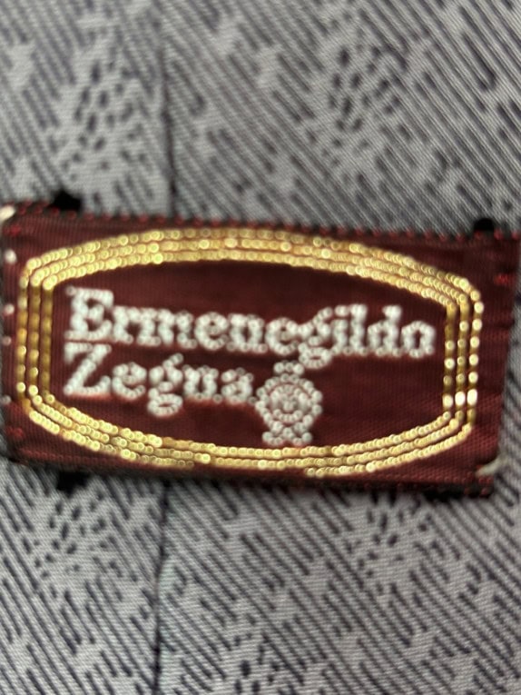 ERMENEGILDO ZEGNA TIE CLASSIC CHARCOAL MEN PRE OWNED