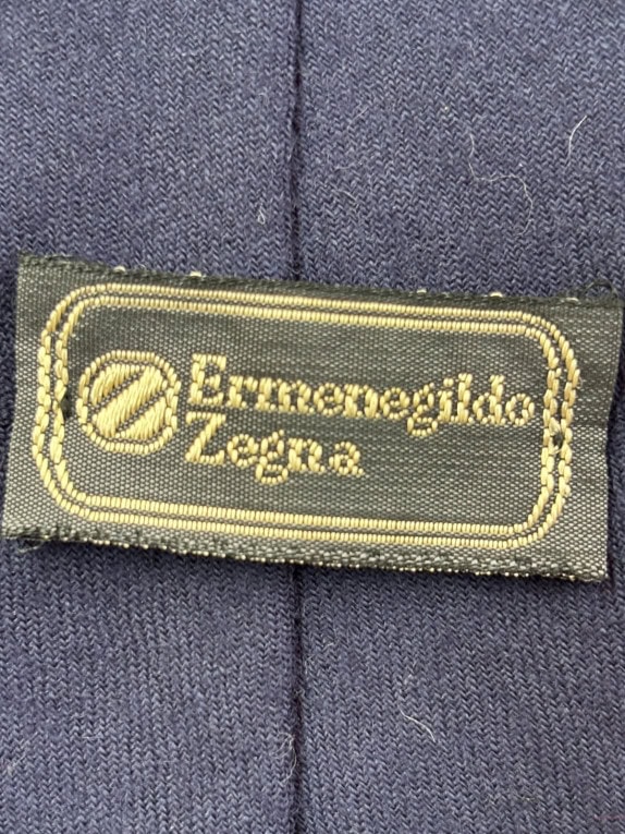 ERMENEGILDO ZEGNA ΓΡΑΒΑΤΑ MINIMAL NAVY ΑΝΤΡΙΚΟ PRE OWNED