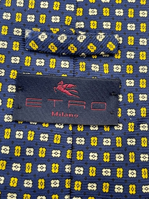 ETRO CRAVATTA CLASSICA NAVY UOMO PRE OWNED