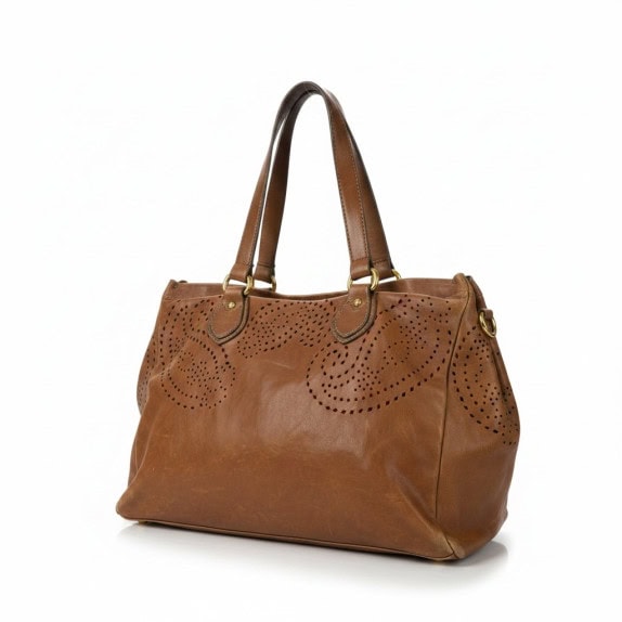 ETRO HANDBAG PAISLEY BROWN WOMENS PRE OWNED