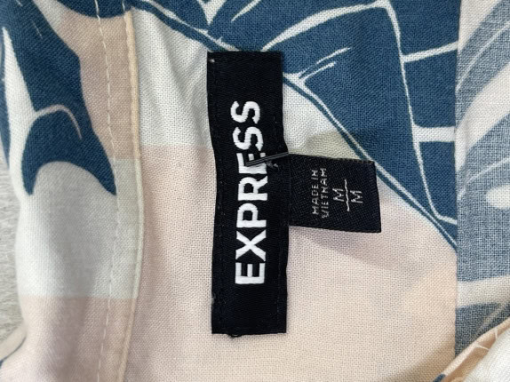EXPRESS ΠΟΥΚΑΜΙΣΟ TROPICAL ΕΚΤΥΠΩΣΗ ΣΠΙΤΑΚΙ OFF WHITE ΑΝΤΡΙΚΟ PRE OWNED M