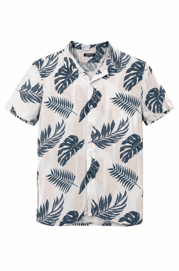 EXPRESS ΠΟΥΚΑΜΙΣΟ TROPICAL ΕΚΤΥΠΩΣΗ ΣΠΙΤΑΚΙ OFF WHITE ΑΝΤΡΙΚΟ PRE OWNED M