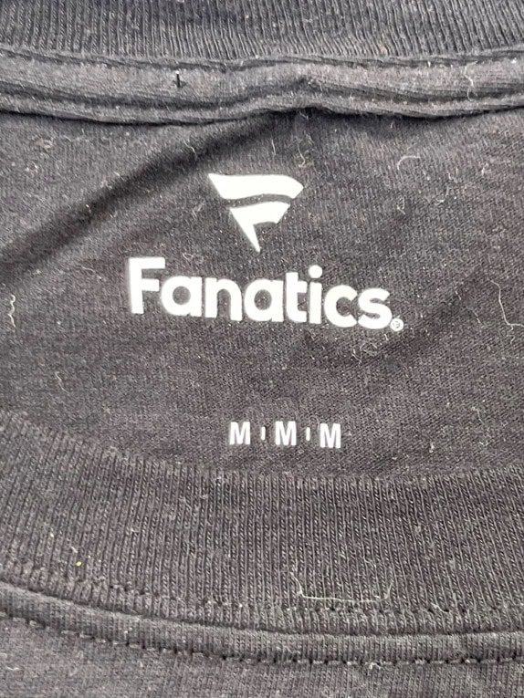 FANATICS GRAPHIC TEE SPELL OUT BLACK MENS PRE OWNED M