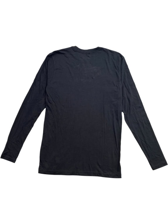 FANATICS LONG SLEEVE T-SHIRT NEW ENGLAND PATRIOTS LOGO BLACK UNISEX M pre-owned