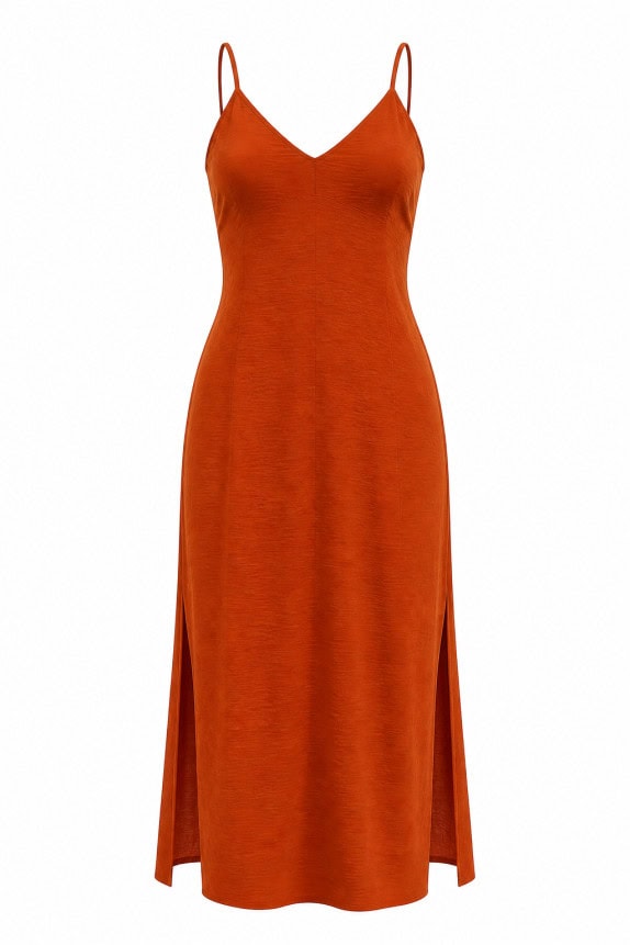 F N FASHION ABITO SLIP MINIMAL BORDEAUX DONNA PRE OWNED L