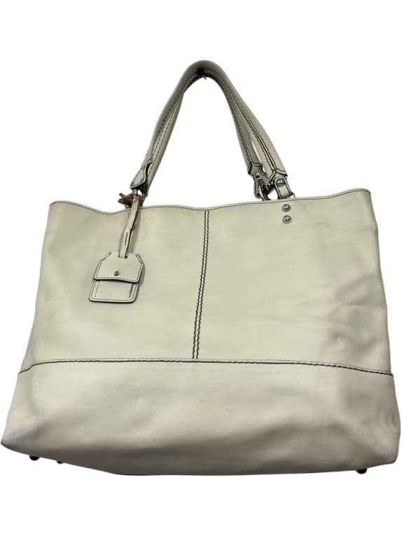 FAY TOTE BAG MINIMAL CREAM WOMEN PRE OWNED