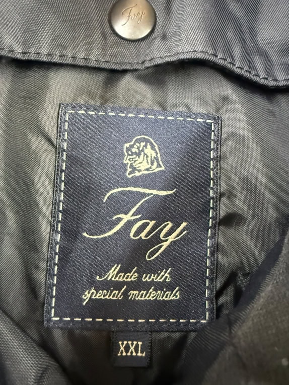 FAY ΤΖΑΚΕΤ VINTAGE ΜΕ ΛΟΓΟΤΥΠΟ ΜΑΥΡΟ ΑΝΔΡΙΚΟ XXL