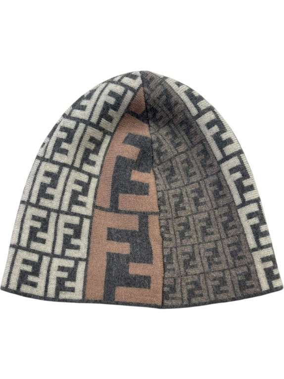 FENDI ΣΚΟΥΦΟΣ MONOGRAM ΚΑΦΕ ΓΚΡΙ UNISEX PRE OWNED