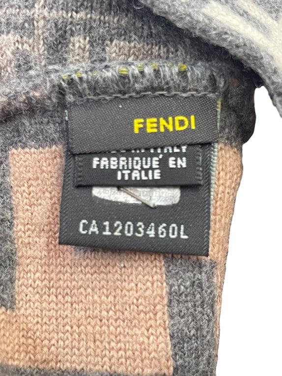 FENDI ΣΚΟΥΦΟΣ MONOGRAM ΚΑΦΕ ΓΚΡΙ UNISEX PRE OWNED