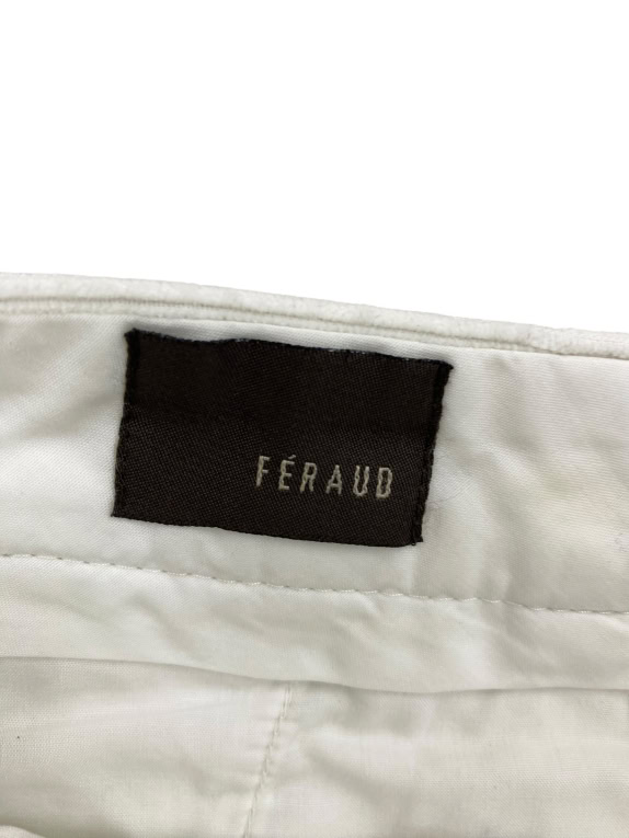 FERAUD CORDUROY PANTS VINTAGE LOGO WHITE MENS M