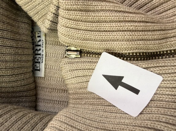 FERRE GIACCA IN MAGLIA MINIMAL BEIGE UOMO PRE OWNED XL