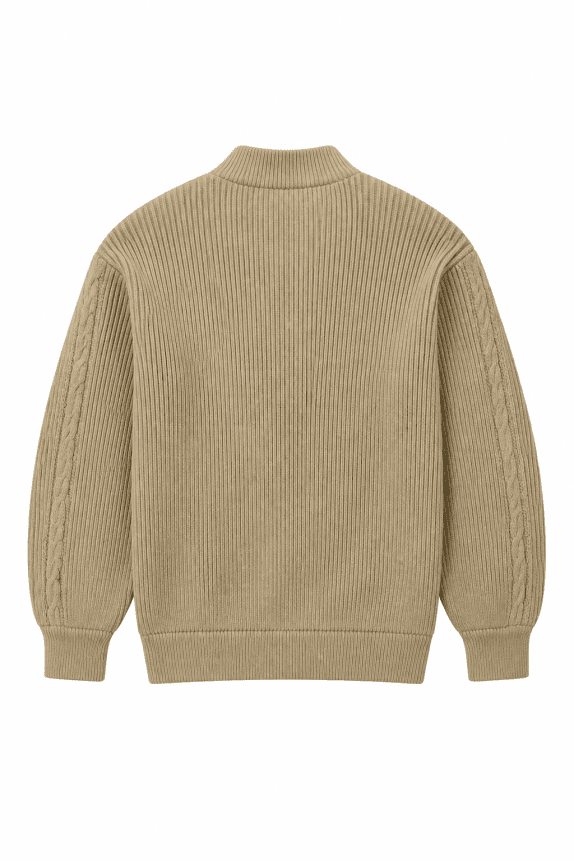 FERRE GIACCA IN MAGLIA MINIMAL BEIGE UOMO PRE OWNED XL