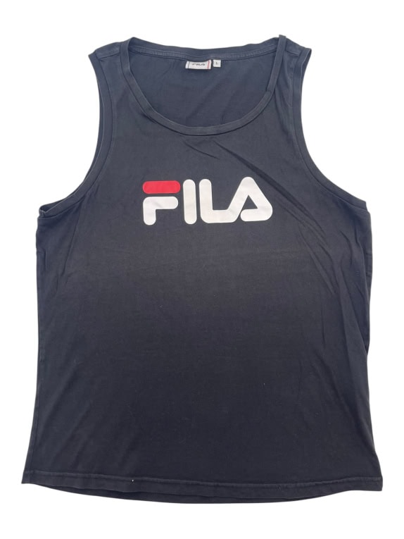 FILA ΑΜΑΝΙΚΗ ΜΠΛΟΥΖΑ (TANK TOP) ΜΕ ΜΕΓΑΛΟ ΛΟΓΟΤΥΠΟ ΜΑΥΡΗ ΓΥΝΑΙΚΕΙΑ LARGE