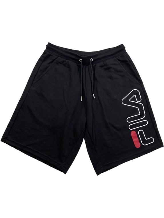 FILA ΑΘΛΗΤΙΚΗ ΒΕΡΜΟΥΔΑ CASUAL ΜΕ ΜΕΓΑΛΟ LOGO ΜΑΥΡΗ ΑΝΔΡΙΚΗ XS