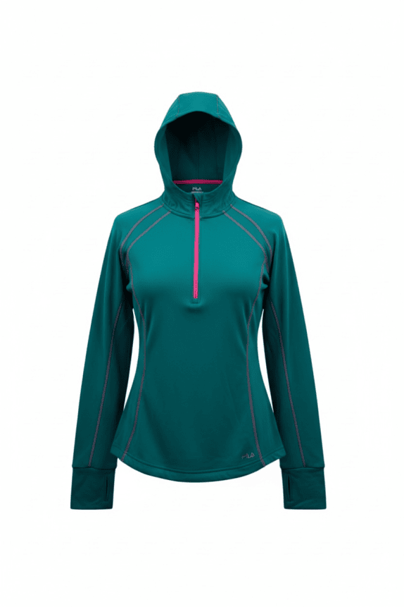 Fila Felpa sportiva Performance Half Zip petrolio da donna XL
